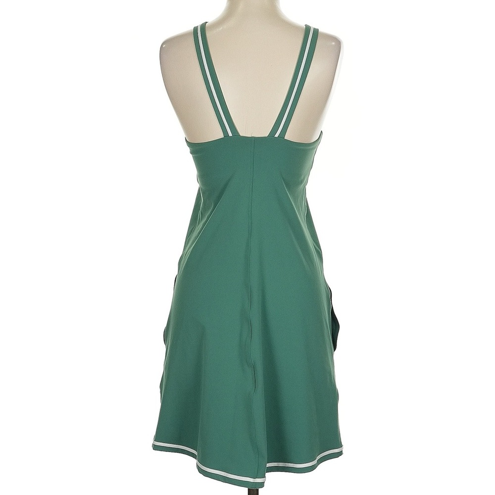 Vuori Teal Green Racerback Mini Dress with White Trim - Picture 5 of 12